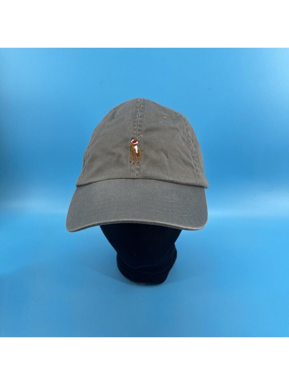 Polo Ralph Lauren Gray Cap Pony Logo Embroidery Adjustable Strapback Hat